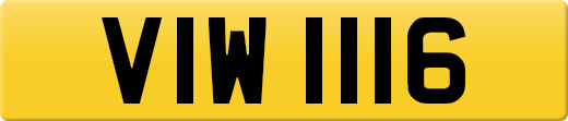 VIW 1116 private number plate